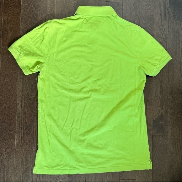 Men’s Lime Green Tommy Hilfiger Polo Shirt - Picture 3 of 6